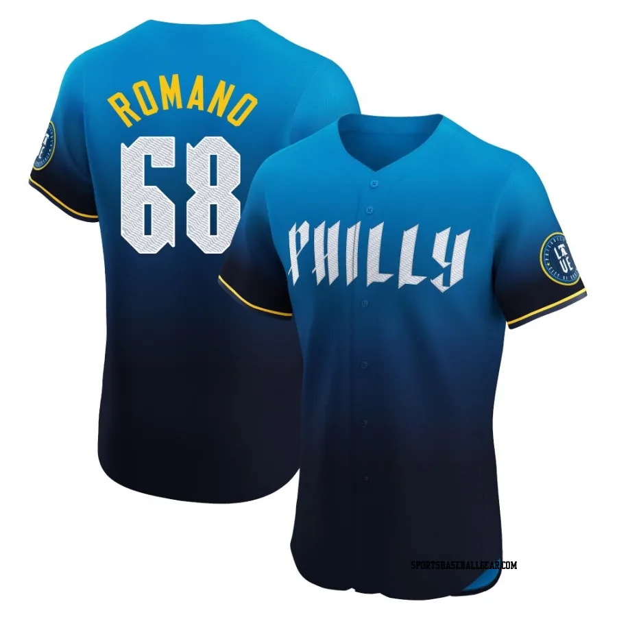 Jordan Romano Men's Philadelphia Phillies Blue Elite 2024 City Connect Jersey