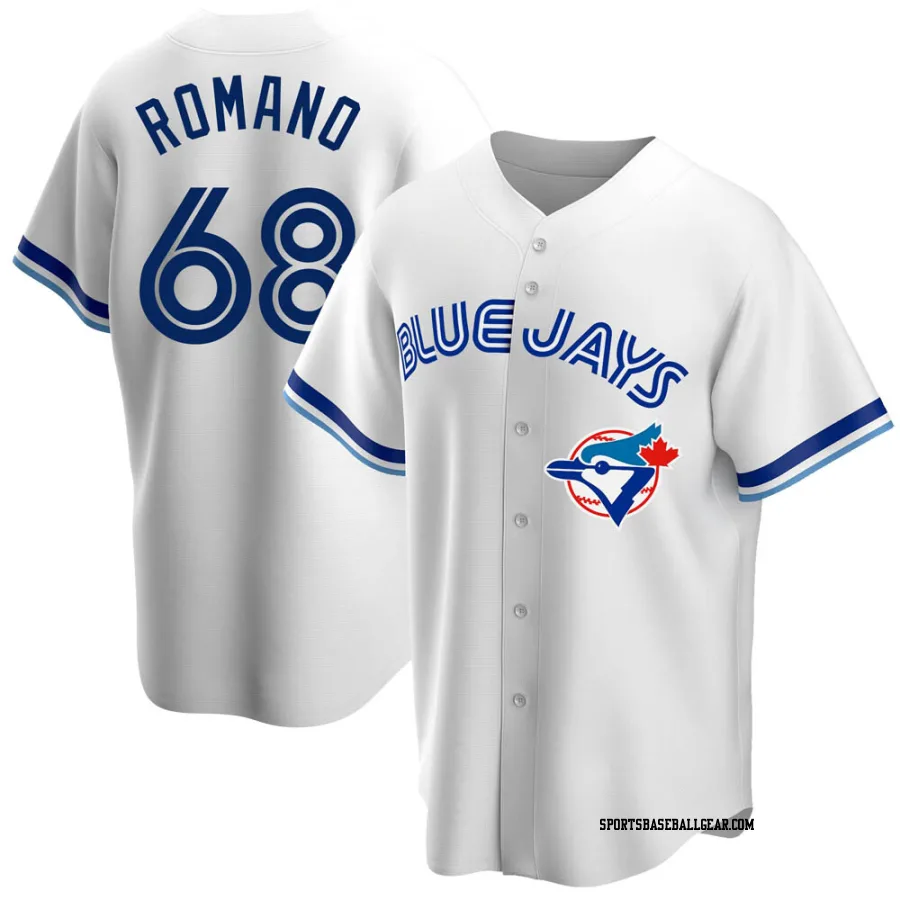 Jordan Romano Men's Toronto Blue Jays White Replica Home Cooperstown Collection Jersey