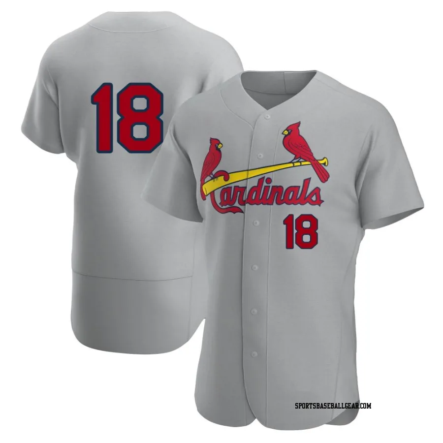 Jordan Walker Men's St. Louis Cardinals Gray Authentic Road Jersey