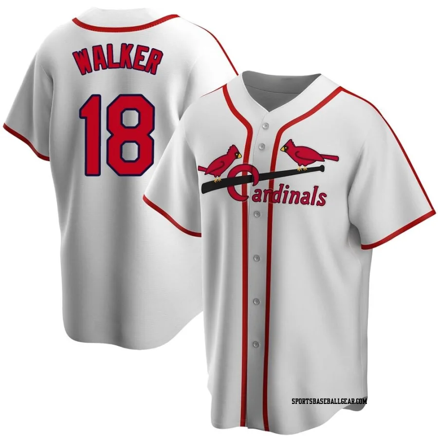 Jordan Walker Men's St. Louis Cardinals White Home Cooperstown Collection Jersey