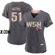 Jordan Weems Women's Washington Nationals Gray Authentic 2022 City Connect Jersey