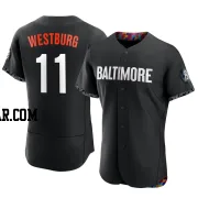 Jordan Westburg Men's Baltimore Orioles Black Authentic 2023 City Connect Jersey