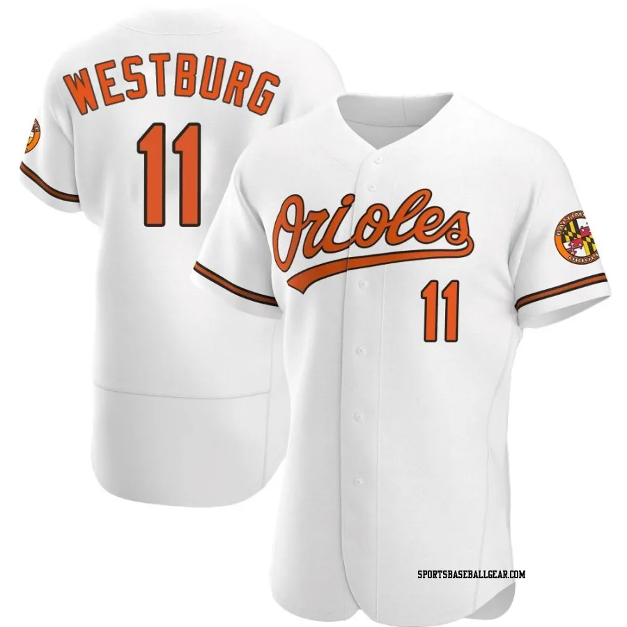 Jordan Westburg Men's Baltimore Orioles White Authentic Home Jersey