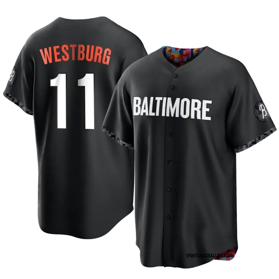 Jordan Westburg Youth Baltimore Orioles Black Replica 2023 City Connect Jersey