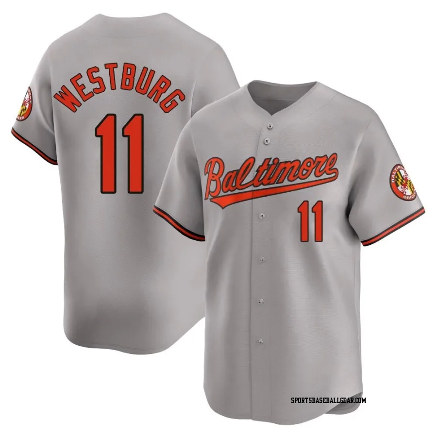 Jordan Westburg Youth Baltimore Orioles Gray Limited Road Jersey