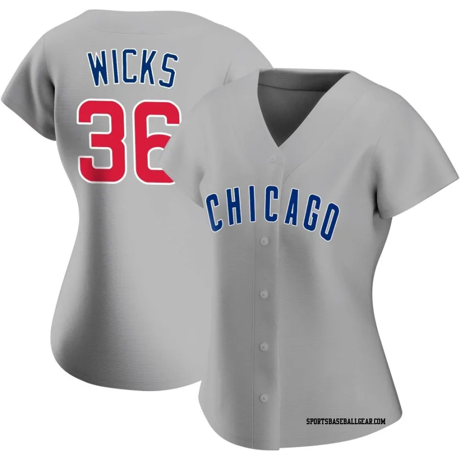 Jordan Wicks Women's Chicago Cubs Gray Authentic Road Jersey