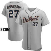 Jordan Zimmermann Men's Detroit Tigers Gray Authentic Road Jersey