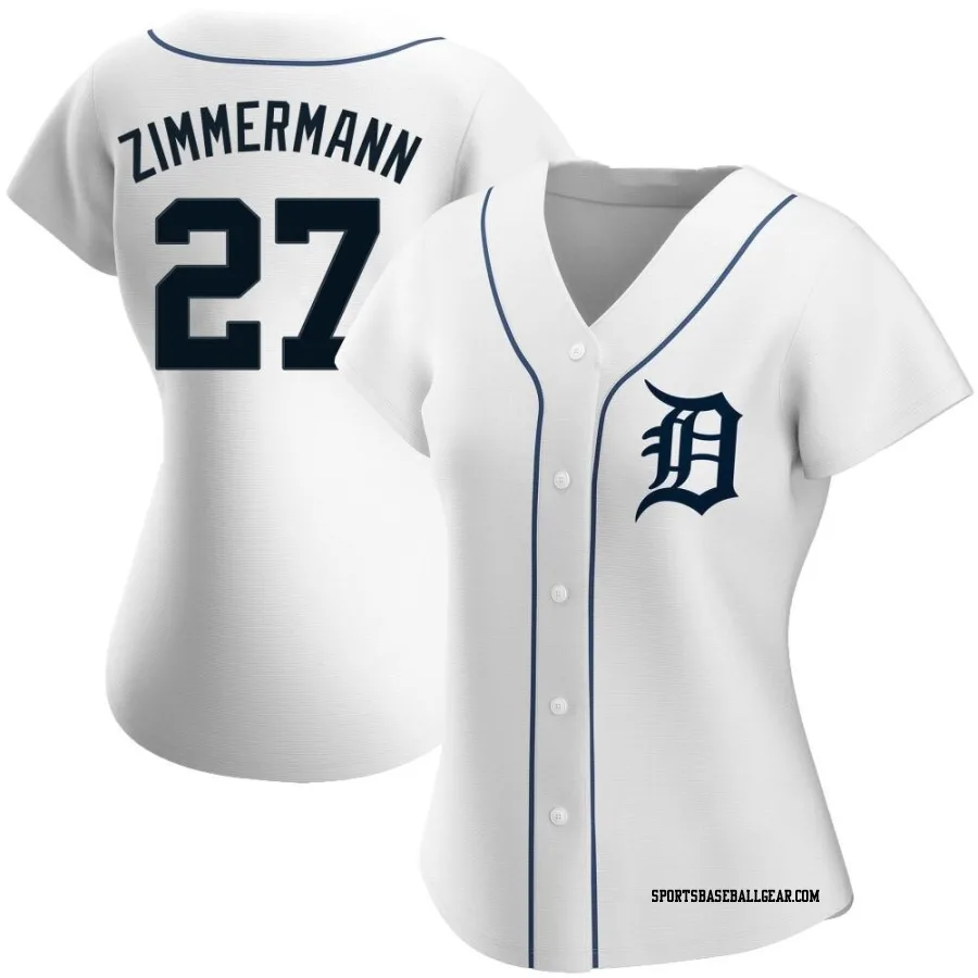 Jordan Zimmermann Women's Detroit Tigers White Authentic Home Jersey