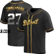 Jordan Zimmermann Youth Detroit Tigers Black Golden Replica Alternate Jersey