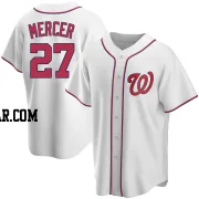 Jordy Mercer Men's Washington Nationals White Replica Home Jersey