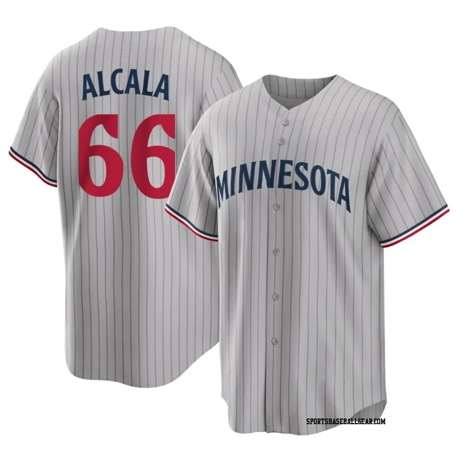 Jorge Alcala Men's Minnesota Twins Gray Replica Road Jersey