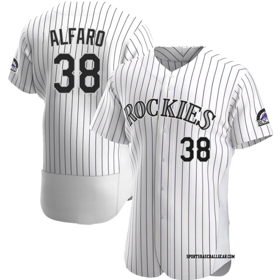 Jorge Alfaro Men's Colorado Rockies White Authentic Home Jersey