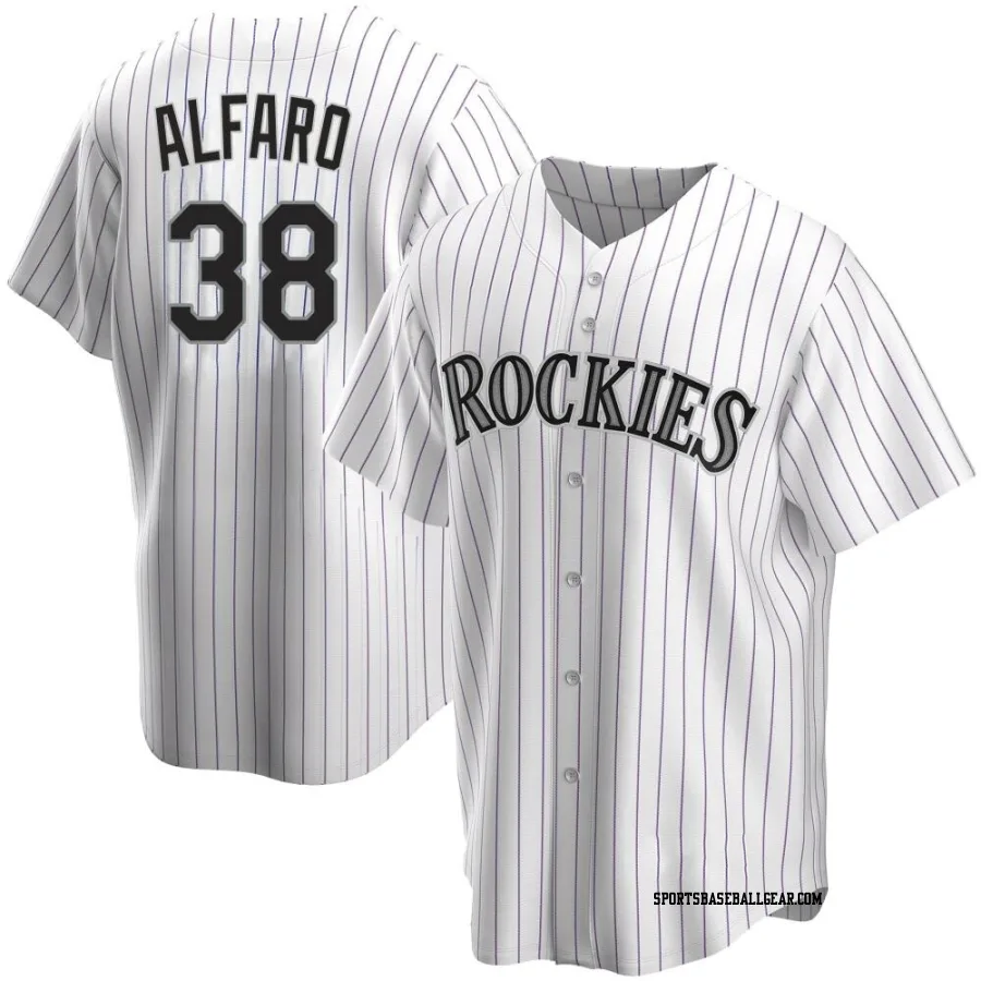 Jorge Alfaro Men's Colorado Rockies White Replica Home Jersey