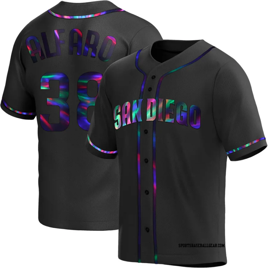 Jorge Alfaro Men's San Diego Padres Black Holographic Replica Alternate Jersey