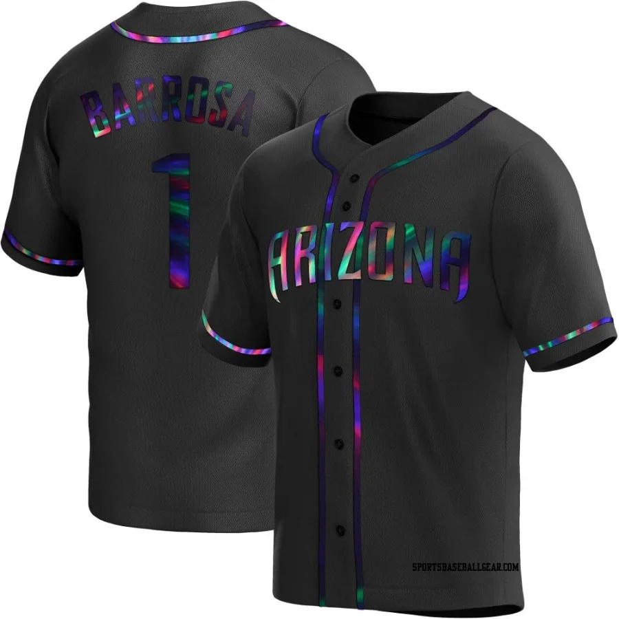 Jorge Barrosa Men's Arizona Diamondbacks Black Holographic Replica Alternate Jersey