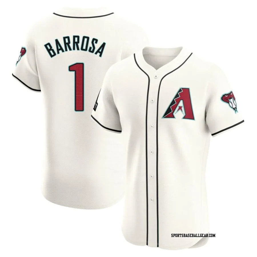 Jorge Barrosa Men's Arizona Diamondbacks Cream Elite Home Patch Jersey