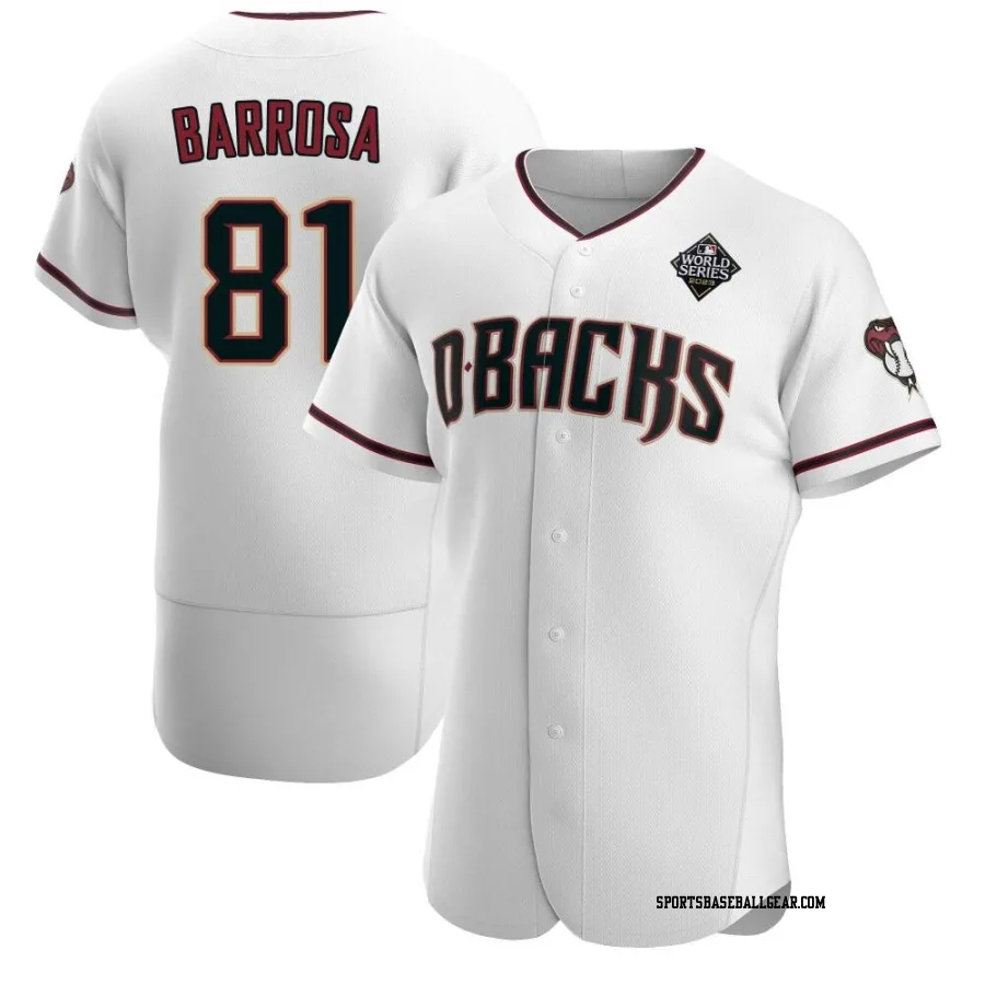 Jorge Barrosa Men's Arizona Diamondbacks White Authentic Crimson Home 2023 World Series Jersey