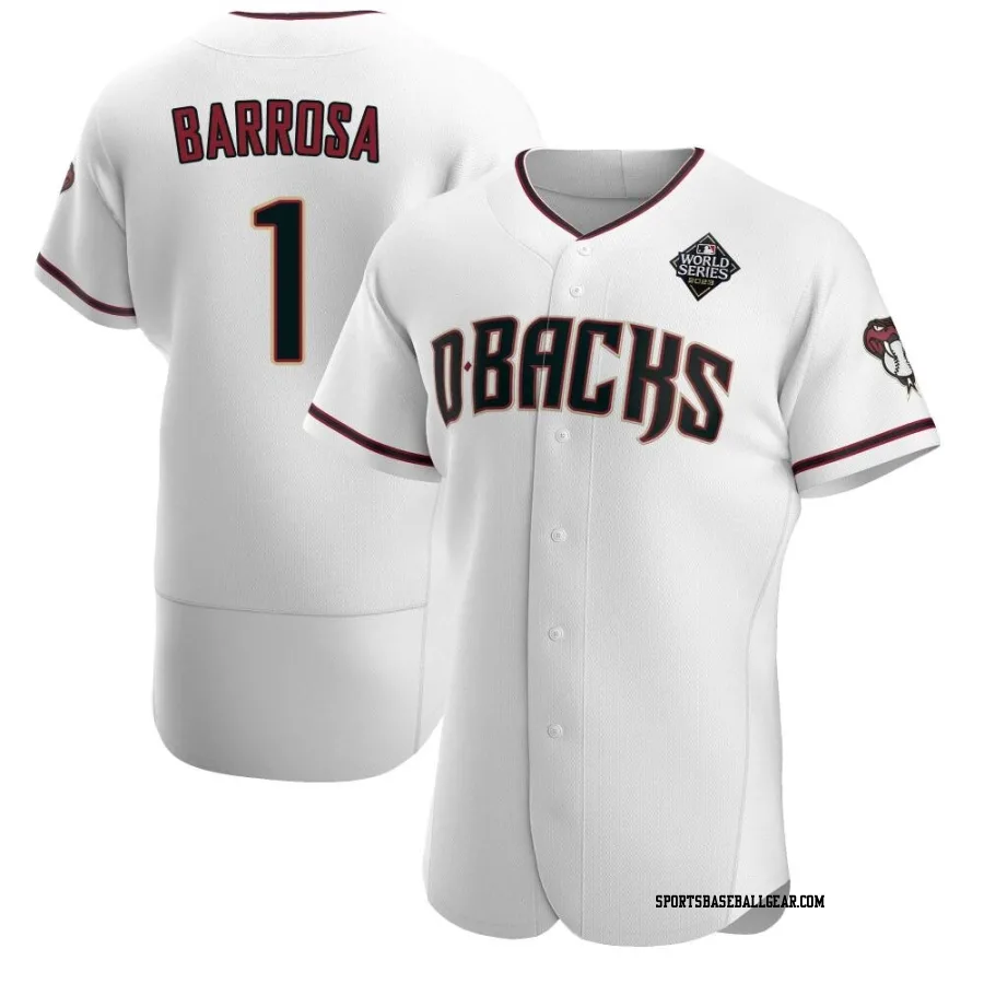 Jorge Barrosa Men's Arizona Diamondbacks White Authentic Crimson Home 2023 World Series Jersey