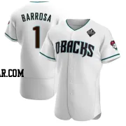 Jorge Barrosa Men's Arizona Diamondbacks White Authentic Teal Alternate 2023 World Series Jersey