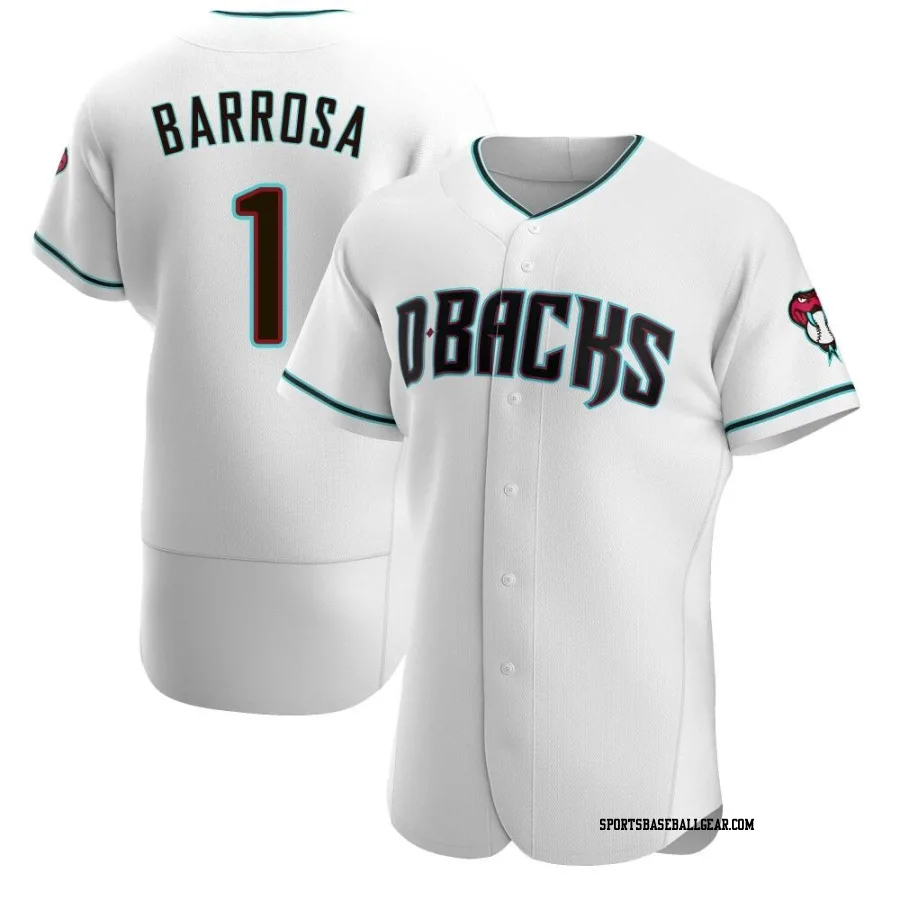 Jorge Barrosa Men's Arizona Diamondbacks White/Teal Authentic Alternate Jersey