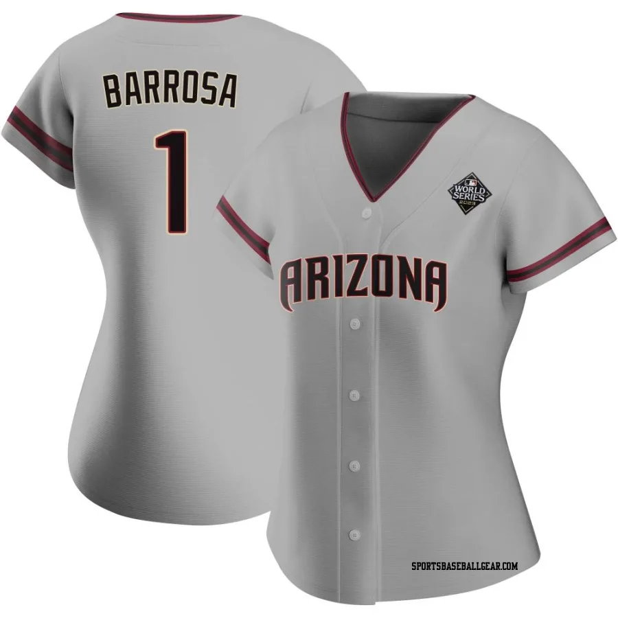 Jorge Barrosa Women's Arizona Diamondbacks Gray Authentic Road 2023 World Series Jersey