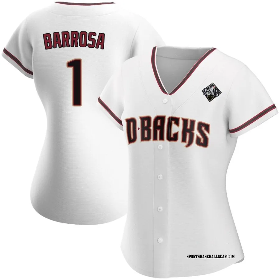 Jorge Barrosa Women's Arizona Diamondbacks White Replica Home 2023 World Series Jersey