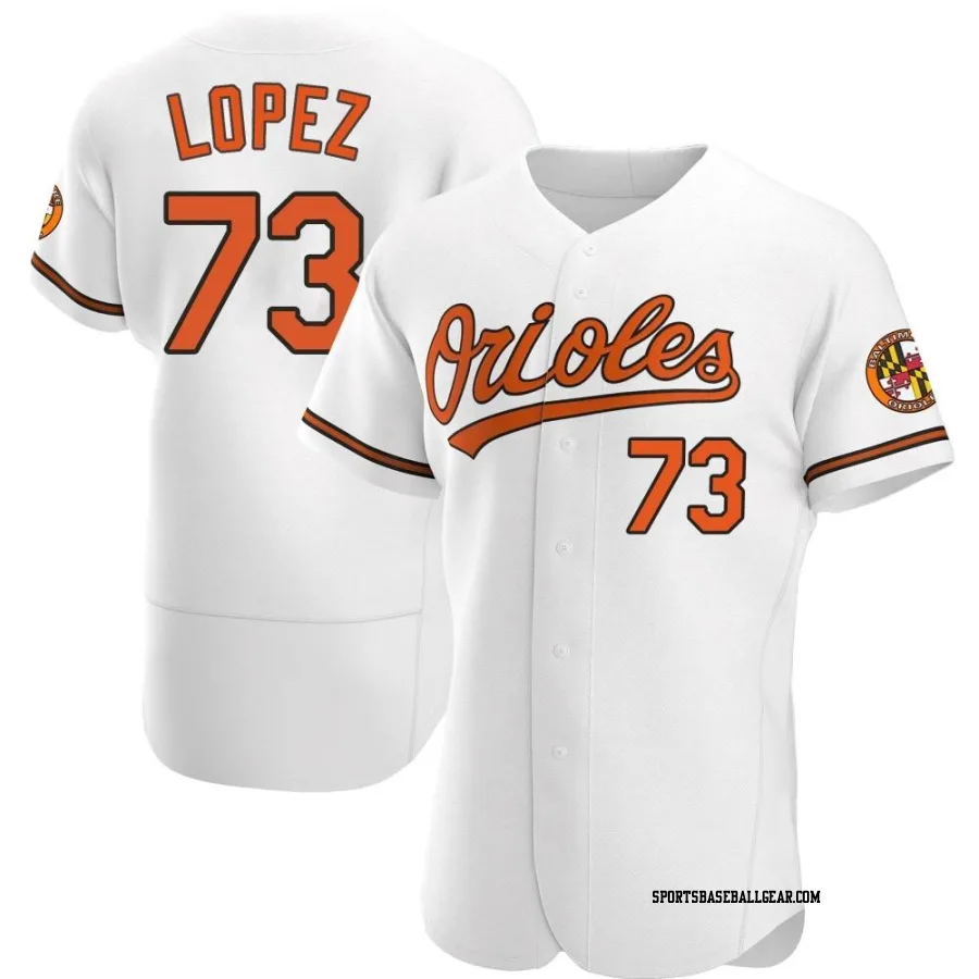 Jorge Lopez Men's Baltimore Orioles White Authentic Home Jersey