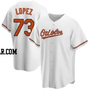 Jorge Lopez Men's Baltimore Orioles White Replica Home Jersey