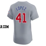 Jorge Lopez Men's Chicago Cubs Gray Elite Road Jersey