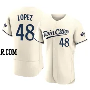 Jorge Lopez Men's Minnesota Twins Cream Authentic Alternate 2023 Jersey