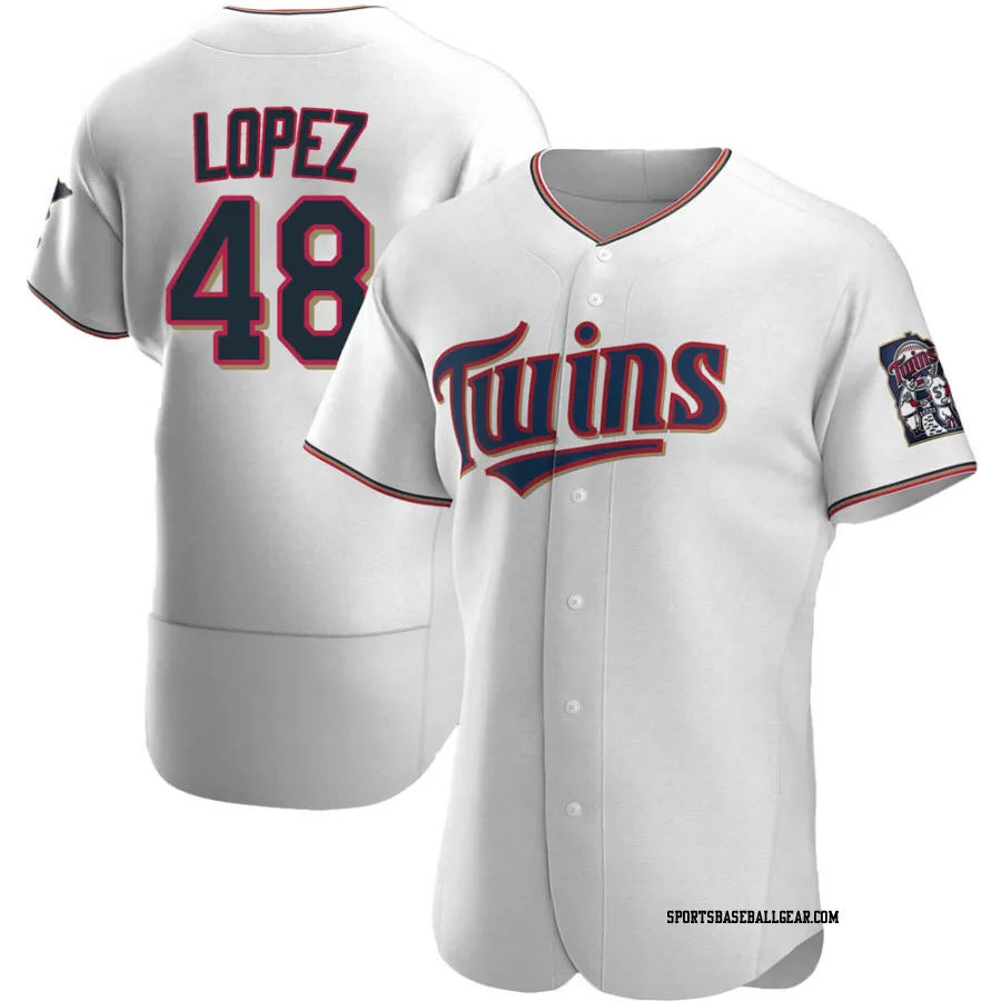 Jorge Lopez Men's Minnesota Twins White Authentic Home Jersey