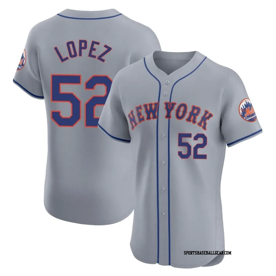 Jorge Lopez Men's New York Mets Gray Elite Road Jersey