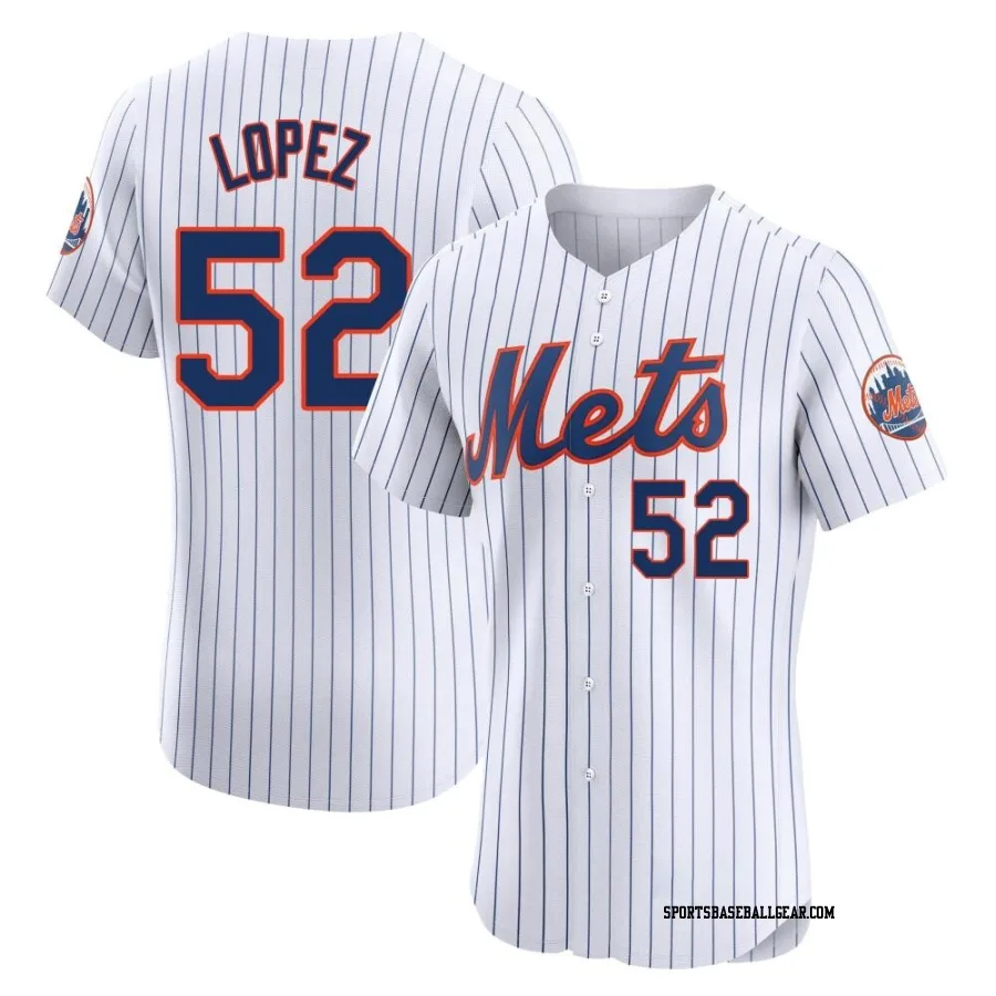 Jorge Lopez Men's New York Mets White Elite Home Jersey