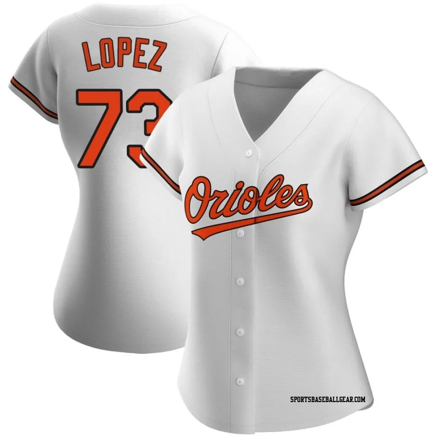 Jorge Lopez Women's Baltimore Orioles White Authentic Home Jersey