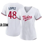 Jorge Lopez Women's Minnesota Twins White Authentic Home Jersey