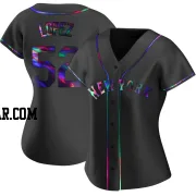 Jorge Lopez Women's New York Mets Black Holographic Replica Alternate Jersey