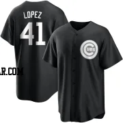 Jorge Lopez Youth Chicago Cubs Black/White Replica Jersey