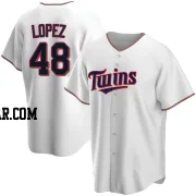 Jorge Lopez Youth Minnesota Twins White Replica Home Jersey