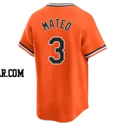 Jorge Mateo Men's Baltimore Orioles Orange Limited Cooperstown Collection Jersey