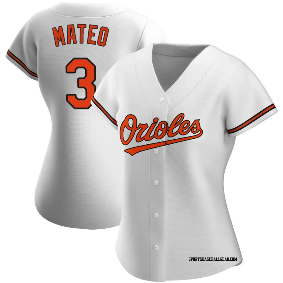 Jorge Mateo Women's Baltimore Orioles White Replica Home Jersey