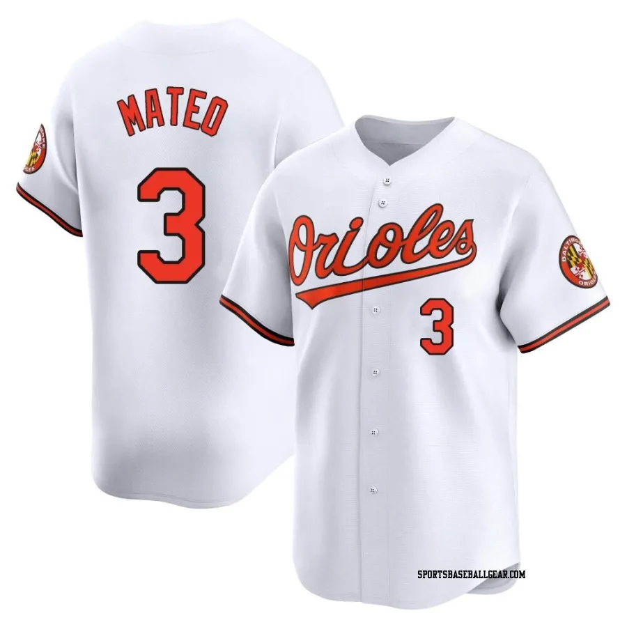 Jorge Mateo Youth Baltimore Orioles White Limited Home Jersey