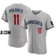 Jorge Polanco Men's Minnesota Twins Gray Authentic Road Jersey