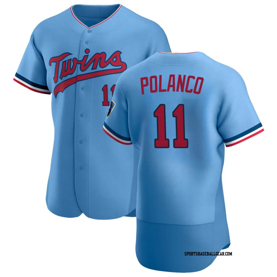 Jorge Polanco Men's Minnesota Twins Light Blue Authentic Alternate Jersey