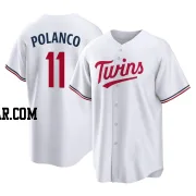 Jorge Polanco Men's Minnesota Twins White Replica Home Jersey