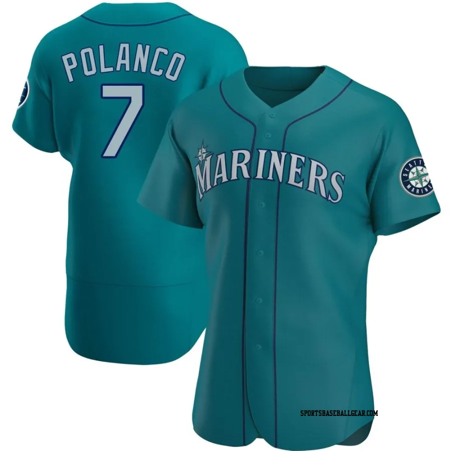 Jorge Polanco Men's Seattle Mariners Aqua Authentic Alternate Jersey