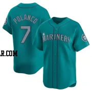 Jorge Polanco Men's Seattle Mariners Aqua Limited Alternate Jersey