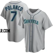 Jorge Polanco Men's Seattle Mariners Gray Replica Road Jersey