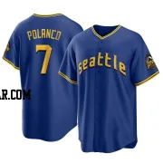 Jorge Polanco Men's Seattle Mariners Royal Replica 2023 City Connect Jersey