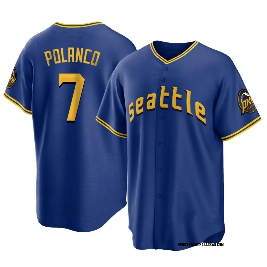 Jorge Polanco Men's Seattle Mariners Royal Replica 2023 City Connect Jersey