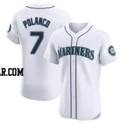 Jorge Polanco Men's Seattle Mariners White Elite Home Jersey